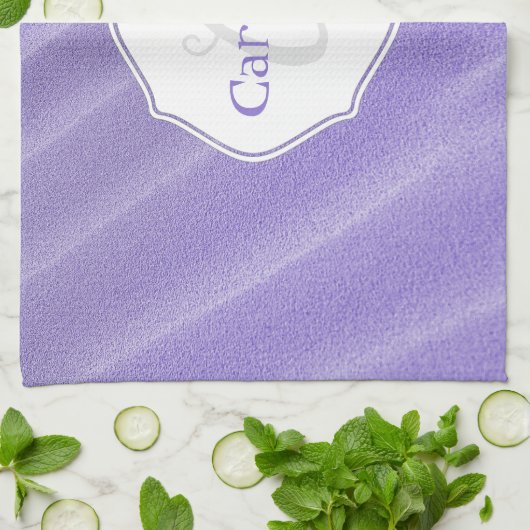 Paarse zand Ripples - Aangepaste keukenhanddoeken (Gevouwen)