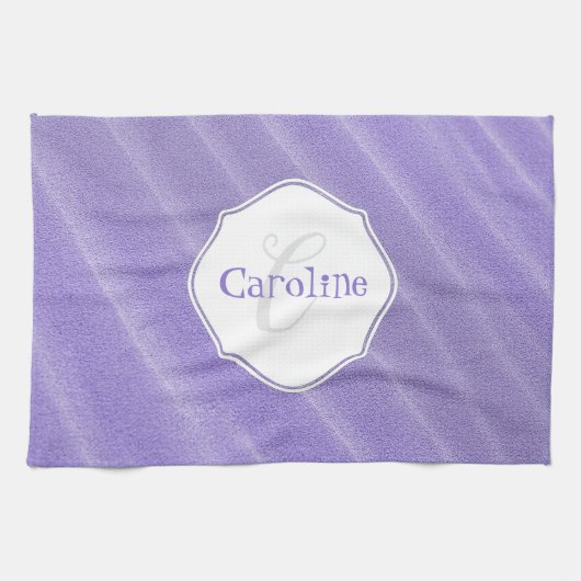 Paarse zand Ripples - Aangepaste keukenhanddoeken (Horizontaal)