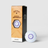 Paarse Zandribbels Gepersonaliseerde Golfballen (Verpakking)