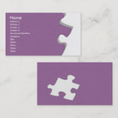 Paarse zandsteenkaart visitekaartje (Voorkant / Achterkant)