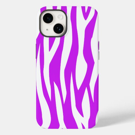 Paarse Zebra Afdrukken Case-Mate iPhone Case (Achterkant)