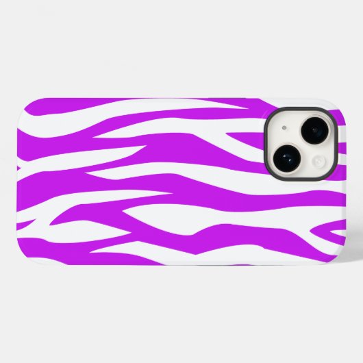 Paarse Zebra Afdrukken Case-Mate iPhone Case (Achterkant (horizontaal))