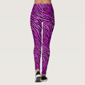 Paarse Zebra Afdrukken Leggings (Achterkant)