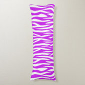 Paarse Zebra Afdrukken Lichaamskussen (Voorkant Verticaal)