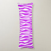 Paarse Zebra Afdrukken Lichaamskussen (Achterkant (Verticaal))