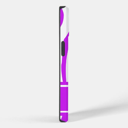 Paarse Zebra Afdrukken met monogram Case-Mate iPhone Case (Achterkant / Rechts)