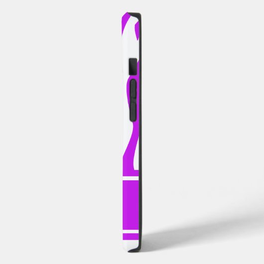 Paarse Zebra Afdrukken met monogram Case-Mate iPhone Case (Achterkant / Links)