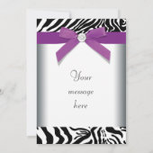 Paarse Zebra bedankkaart (Achterkant)