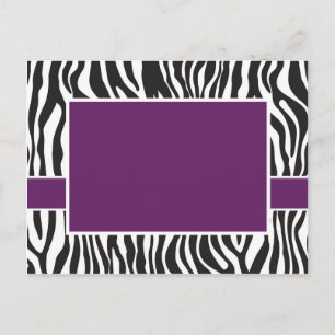 Paarse Zebra Briefkaart