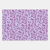 Paarse Zebra en Leopard Print Inpakpapier Vel (Voorkant 2)