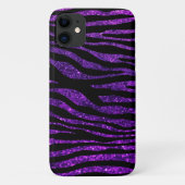 Paarse Zebra, glitter-Zebra, Zebraafdrukken, strip Case-Mate iPhone Case (Achterkant)