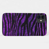 Paarse Zebra, glitter-Zebra, Zebraafdrukken, strip Case-Mate iPhone Case (Achterkant (horizontaal))