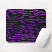 Paarse Zebra, glitter-Zebra, Zebraafdrukken, strip Muismat (Met muis)