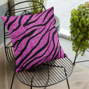 paarse Zebra glitterpatroon Kussen