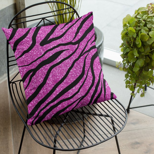 paarse Zebra glitterpatroon Kussen (Creator heeft geüpload)