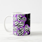 Paarse zebra harten mok (Links)
