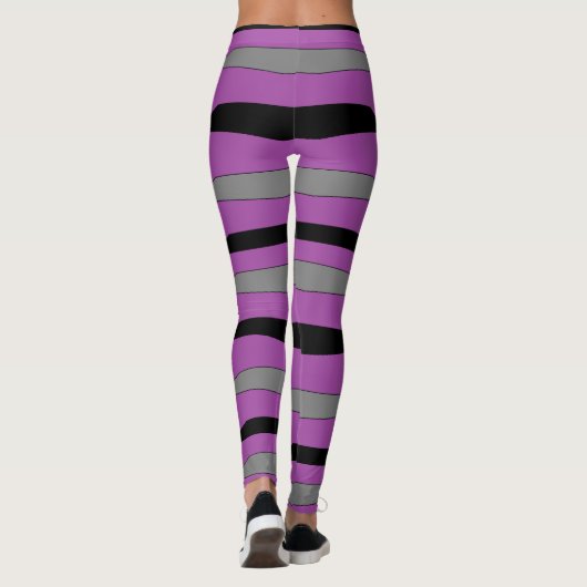 Paarse Zebra Leggings (Achterkant)