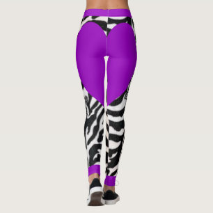 Paarse Zebra Leggings