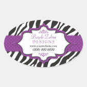Paarse Zebra lint promotionele Stickers (Voorkant)