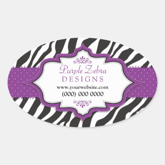 Paarse Zebra lint promotionele Stickers (Voorkant)
