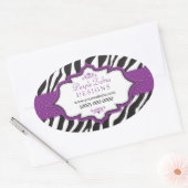 Paarse Zebra lint promotionele Stickers (Envelop)