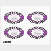 Paarse Zebra lint promotionele Stickers (Vel)