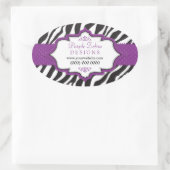 Paarse Zebra lint promotionele Stickers (Tas)