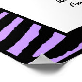 Paarse Zebra Naam Kunstprint Poster (Hoek)