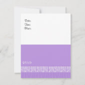 Paarse Zebra Print 21e verjaardag Uitnodiging (Achterkant)