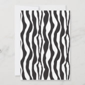 Paarse Zebra Print Baby Shower Invitaties Kaart (Achterkant)