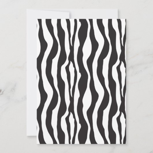 Paarse Zebra Print Bachelorette Party uitnodiginge Kaart (Achterkant)