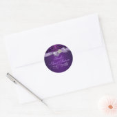 Paarse Zebra Print & Bow Sweet 16 Envelope Sticker (Envelop)