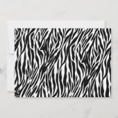 Paarse Zebra Print Girls 1e verjaardag uitnodiging (Achterkant)