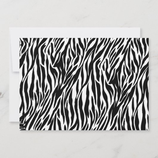 Paarse Zebra Print Girls 1e verjaardag uitnodiging (Achterkant)