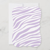 Paarse Zebra Print Sweet 16 Birthday Invitations Kaart (Achterkant)