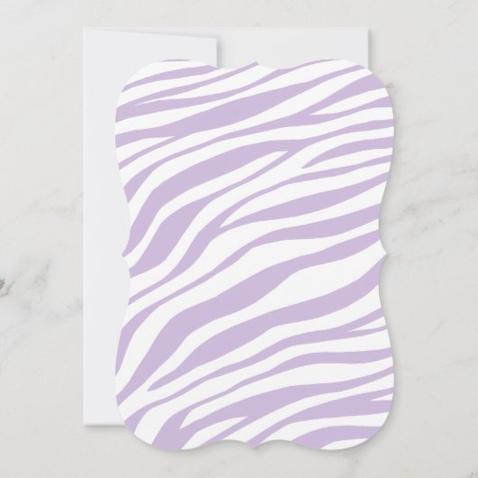 Paarse Zebra Print Sweet 16 Birthday Invitations Kaart (Achterkant)