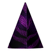 Paarse Zebra Print Wild Oerwoud Birthday Party Feesthoedjes (Achterkant)