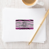Paarse zebra-printpatroon etiket (Insitu)