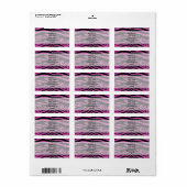 Paarse zebra-printpatroon etiket (Full Sheet)