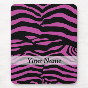 Paarse zebra-printpatroon muismat