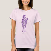 Paarse Zebra | Show je strepen!  T-shirt (Voorkant)