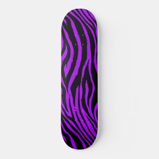 Paarse Zebra Skateboard Deck (Voorkant)