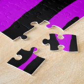 Paarse Zebra Streep Dierprint Legpuzzel (Zijkant)