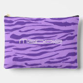 Paarse zebra strepen patroon etui (Voorkant)