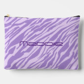 Paarse zebra strepen patroon etui (Voorkant)