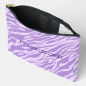 Paarse zebra strepen patroon etui (Open)