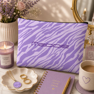 Paarse zebra strepen patroon etui