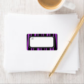 Paarse Zebra Stripe Adresetiketten Etiket (Insitu)