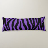 Paarse Zebra Stripe Animal Print Body Pillow Lichaamskussen (Achterkant)