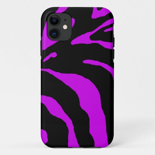 Paarse Zebra Stripe Animal Print Case-Mate iPhone Case (Achterkant)